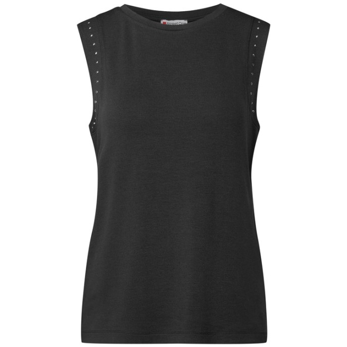 S Street One jersey top studs 323319 Antraciet
